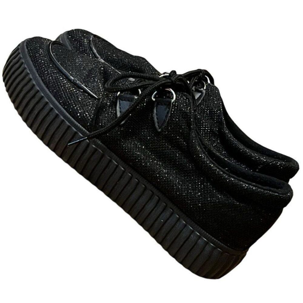 Staka Black Platform Sneakers Women’s Size 40 – Lace Up Chunky Sole Shoes